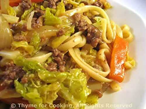 Ground Beef and Savoy Cabbage Lo Mein; Daily Life in Ireland