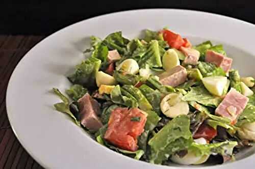 Ham, Asparagus and Mozzarella Salad; it's organic!