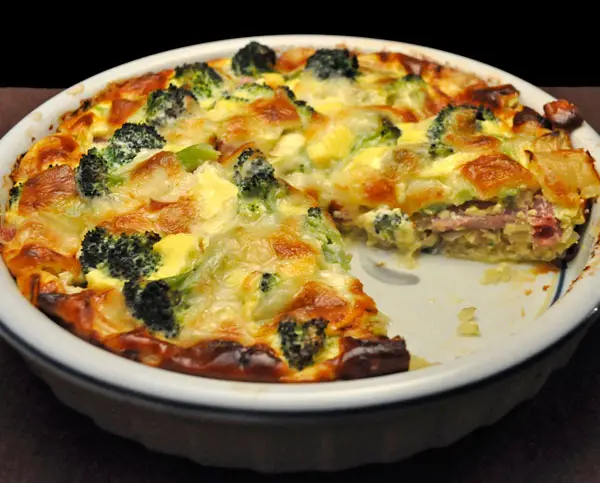 Ham & Broccoli Quiche; French English Fun