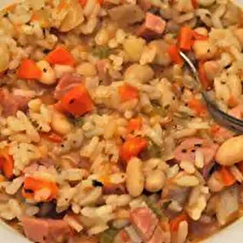 Ham, White Bean Risotto