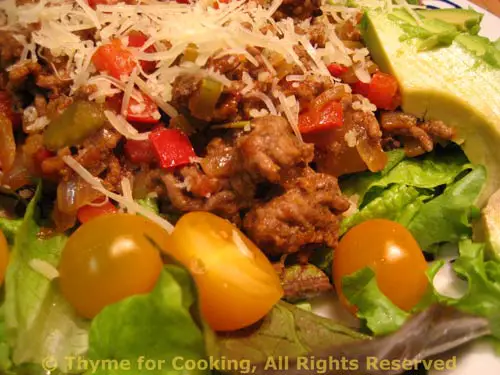 Healthier Taco Salad; Weekly Menu Plan; Bad is Better
