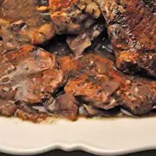 Lamb Steaks in Red Wine