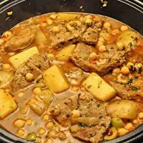 Lamb Tagine with Potatoes & Chickpeas