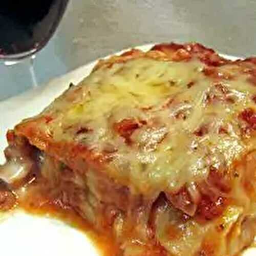Lasagne with Prosciutto & Roasted Red Pepper