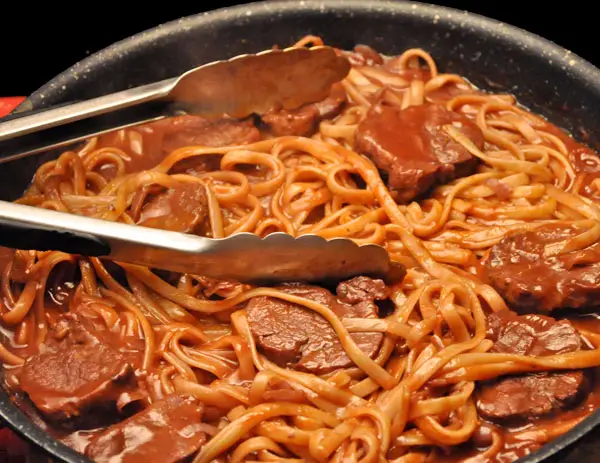 Linguine with Pork and Red Wine Sauce; more from Paris