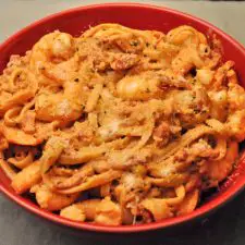 Linguine with Shrimp & Bacon