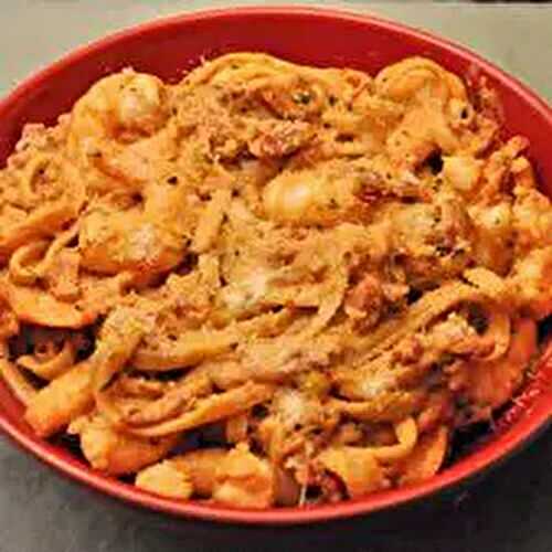 Linguine with Shrimp & Bacon