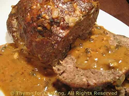 Meat Loaf with Mushroom Sauce; Cleaning forest mushrooms: Ceps