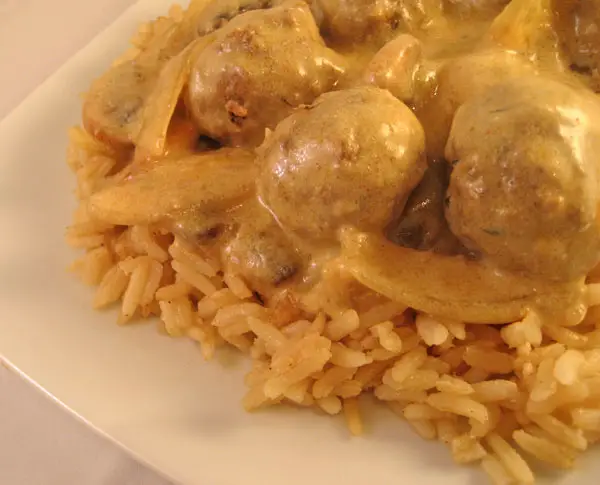 Meatball Stroganoff; old cookbooks
