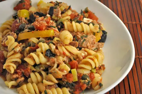 Mediterranean Tuna Pasta; the secret to peeling hard-boiled eggs