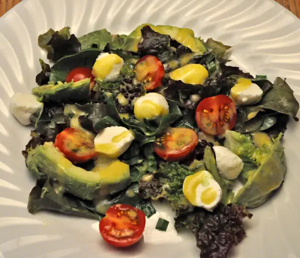 Mini Caprese, Avocado Salad