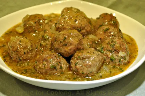 Moroccan Meatballs with Preserved Lemon; the tiles