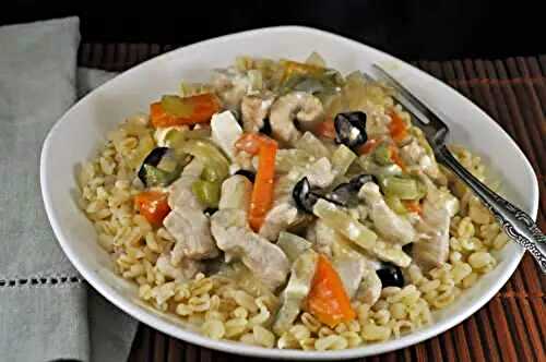 Moroccan Turkey Stir-Fry on Barley; Social Media