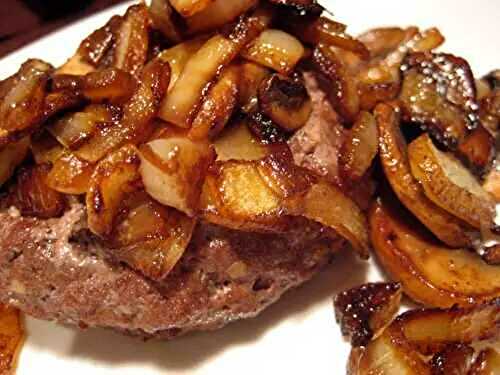 Mushroom Burgers with Fried Onions; Summer has arrived!