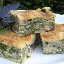 Mushroom, Chard and Cheese Bars