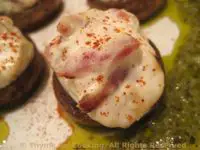 Mushroom Stuffed with Goat Cheese; Words fail me... More Doors!