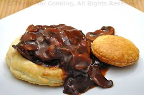 Mushrooms in Brown Sauce on Puff Pastry; the update