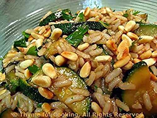 Oriental Zucchini and Brown Rice Salad; No More Shopping????