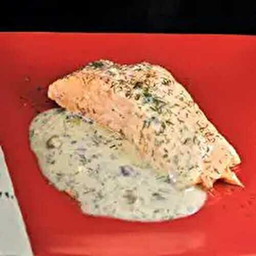 Oven-Poached Salmon with Dill Sauce