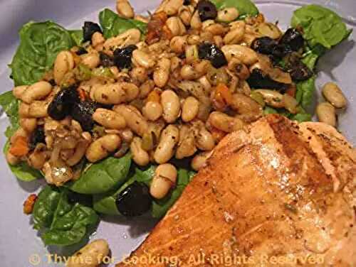 Pan-Fried Salmon with Warm White Bean Salad; project from hell