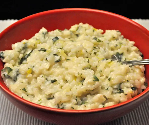 Parsley Risotto; cooking ahead and an update