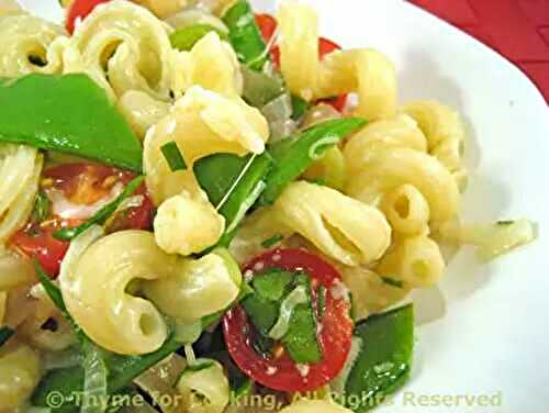Pasta with Cherry Tomatoes and Pea Pods; Travel as education