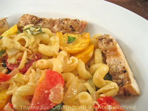 Pasta with Courgette and Grilled Chicken; How I got fat in France