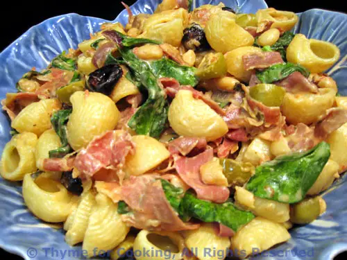 Pasta with Spinach, Prosciutto and Chevre, do it with enthusiasm