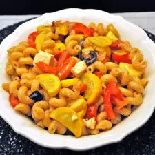 Pasta with Summer Squash, Tomatoes & Feta