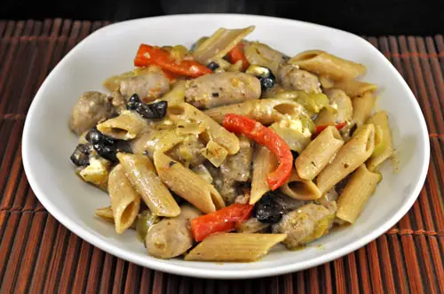 Pasta with Yellow Tomatoes and Red Peppers; spring