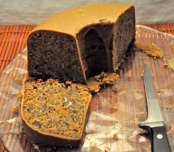 Pecan Cake with Brown Sugar Frosting; gilding the lily