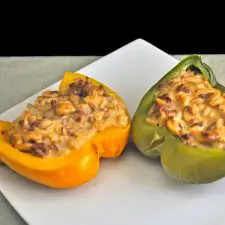 Peppers Stuffed with Beef, Mushrooms & Barley