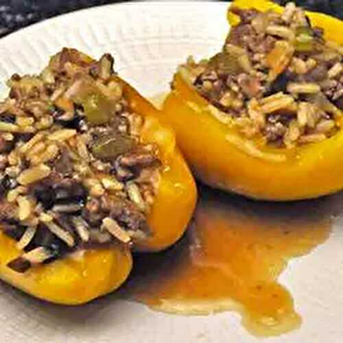 Peppers Stuffed with Beef & Mushrooms