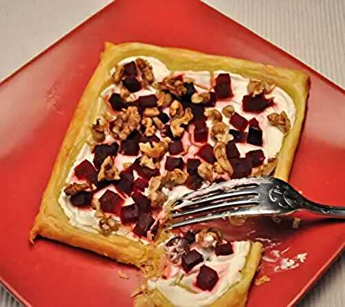 Pickled Beet, Walnut and Goat Cheese Tart; the girls are at it again