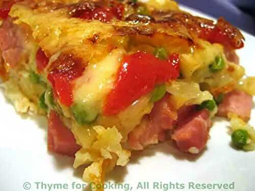 Popover Pie with Ham and Peas; Drop in and Decorate