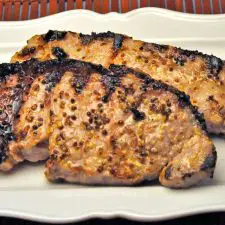 Pork Chops, Orange Mustard Marinade