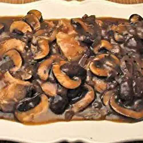 Pork Medallions with Sliced Mushrooms