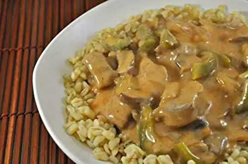 Pork, Mushroom and Pepper Stroganoff