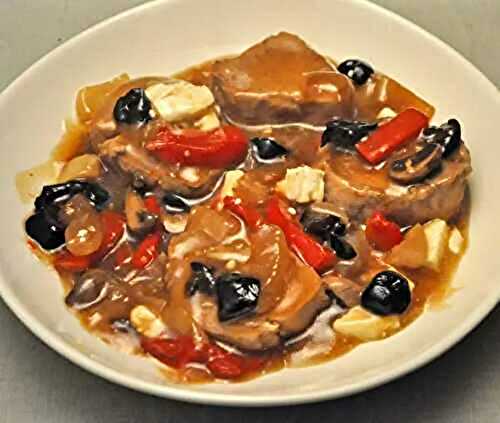 Pork Tenderloin with Peppers, Olives and Feta; this is not a political blog, but...