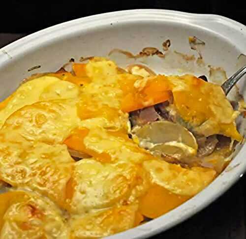 Potato and Butternut Squash Gratin; the day after