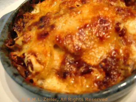 Potato Gratin with Caramelized Shallots; interior decorating
