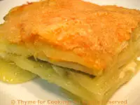 Potato Gratin with Sage; We're still married.... But only just....