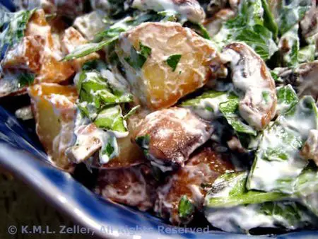 Potato Salad with Mushrooms and Chevre; crashing Firefox