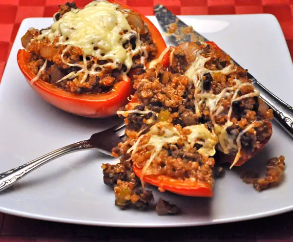 Quinoa Stuffed Peppers, Secret Recipe Club Fall Foods