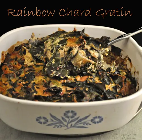 Rainbow Chard Gratin, trees? forest?