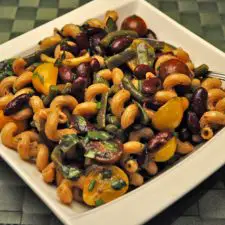Red & Green Bean Pasta Salad