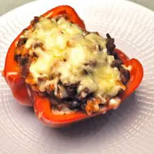 Red Peppers Stuffed with Beef & Barley