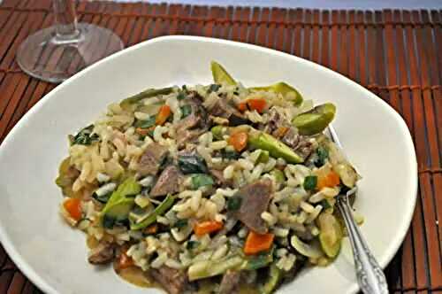 Risotto with Lamb and Asparagus; it's not spring cleaning