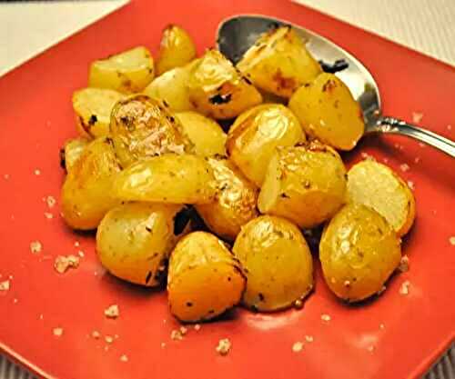Roast Lemon Potatoes; Secret Recipe Club