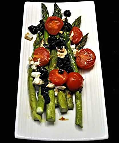Roasted Asparagus, Mediterranean Style